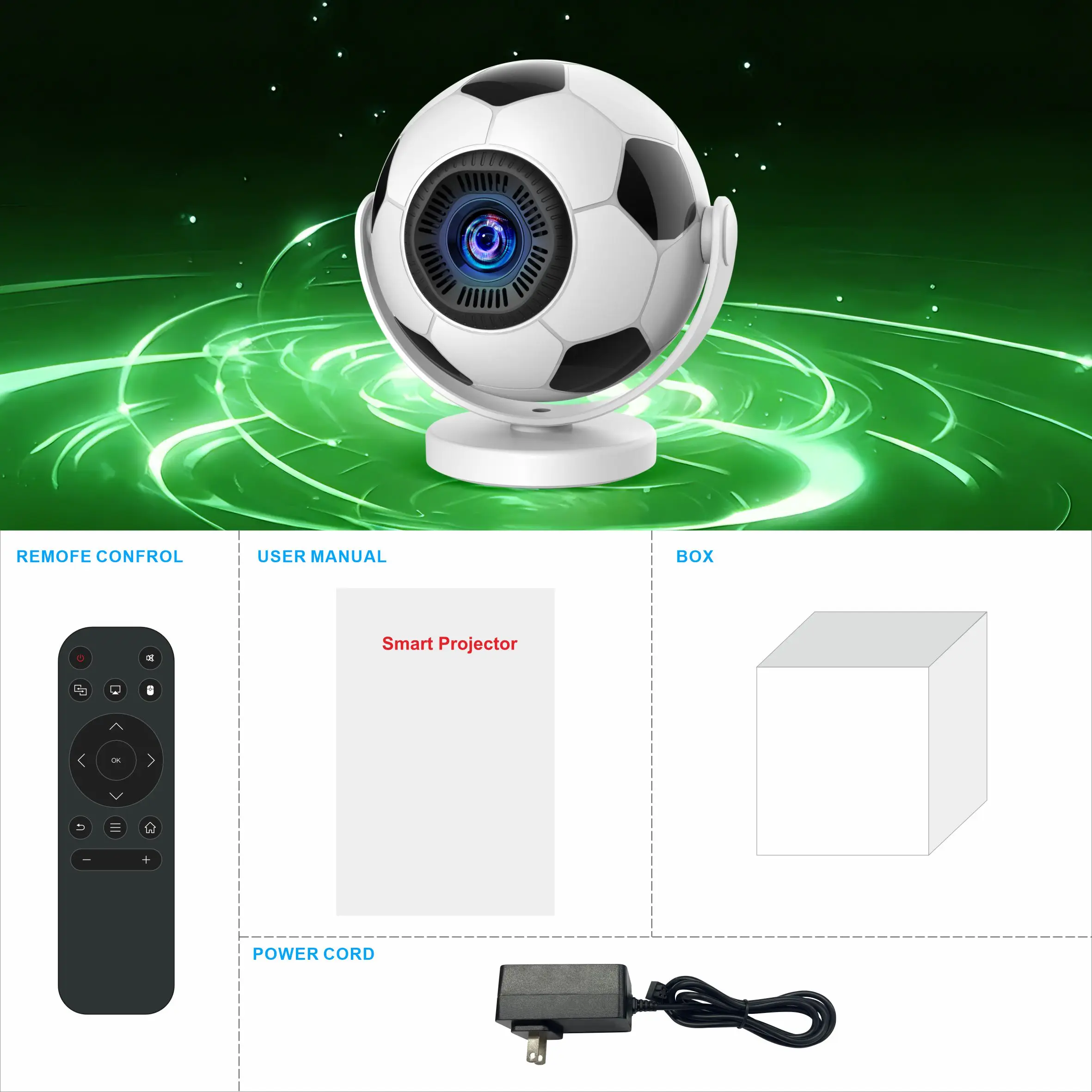 Mini Projecteur JUNUO HY300F Android 14 WiFi6 Bluetooth 5.4 Home Cinéma Portable