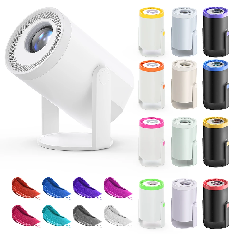 Projecteur Portable JUNUO TURN1 Android 14 WiFi6 720P Ultra HD - Écran jusqu'à 325 pouces