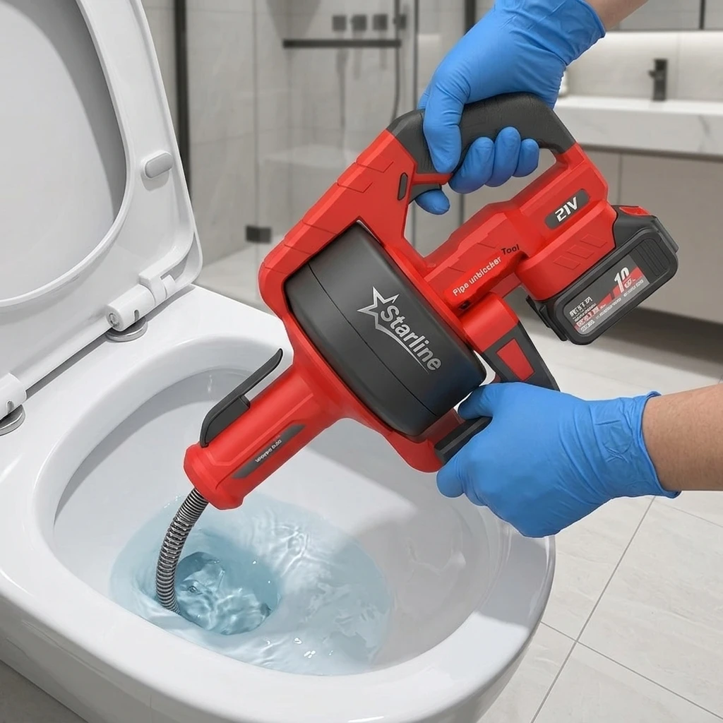 Déboucheur de canalisations sans fil 18V - Moteur brushless rechargeable STL-610