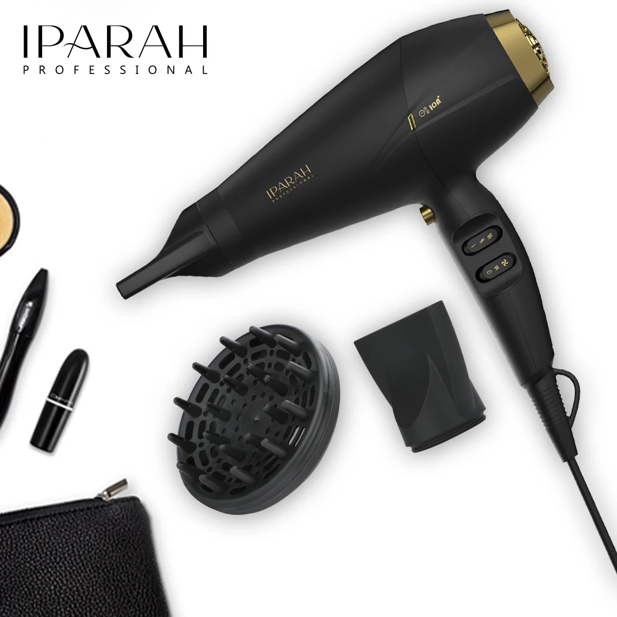 IPARAH P-340 Sèche-Cheveux Professionnel 2000-2400W pour Salon de Coiffure