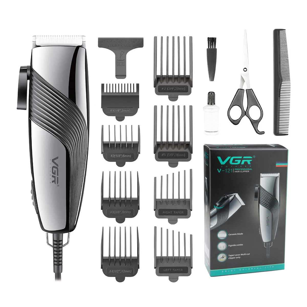 VGR V-121 Tondeuse Professionnelle Moteur AC Puissant 7W – Coupe Précise & Silencieuse