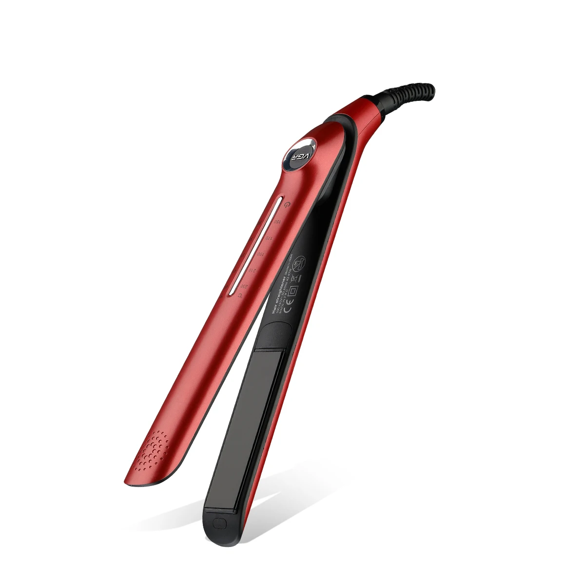 Lisseur Professionnel VGR V-556R Céramique Rouge – Affichage LED & Protection Auto-Off