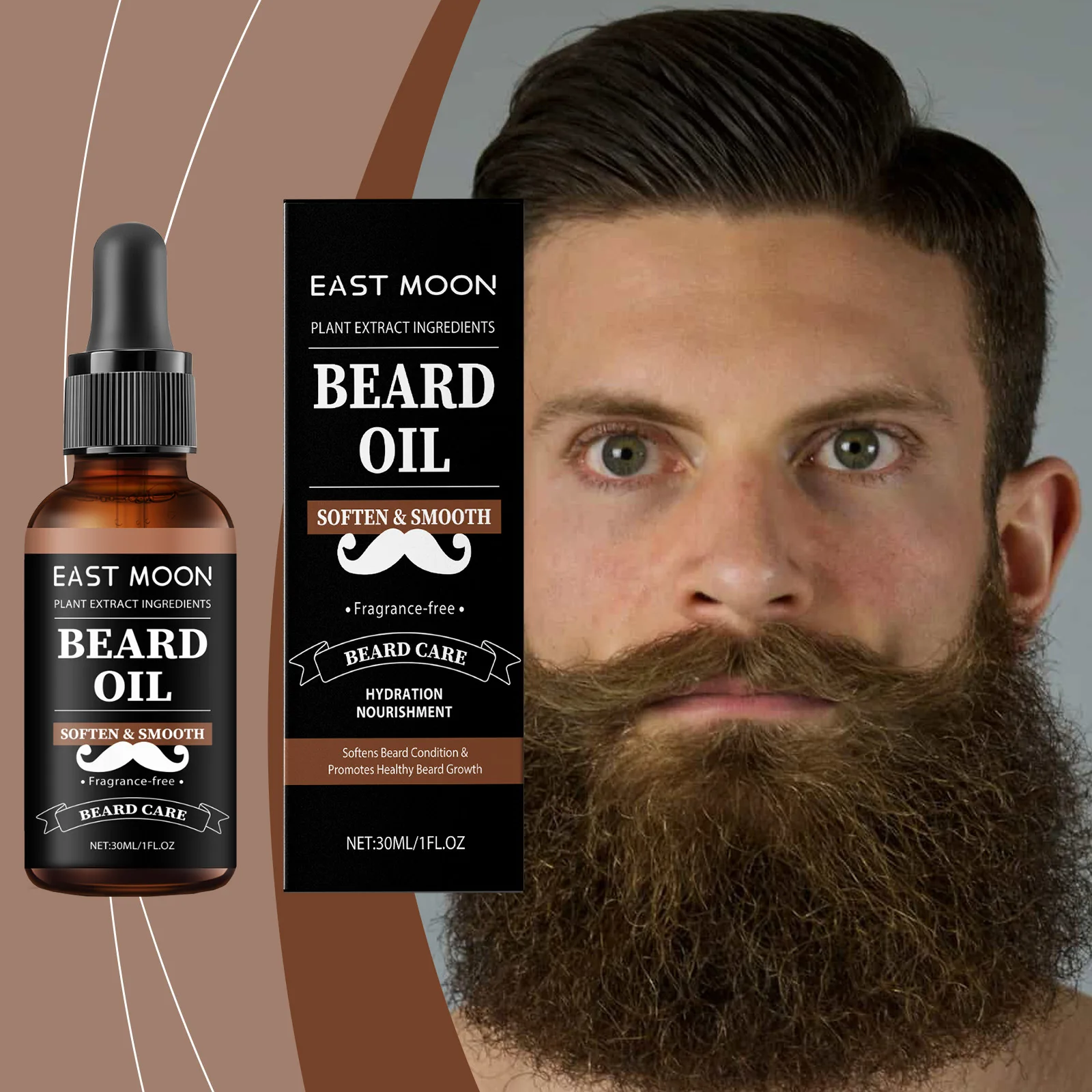 Huile Essentielle Croissance Barbe Homme – Sérum Naturel aux Fines Herbes 30ml