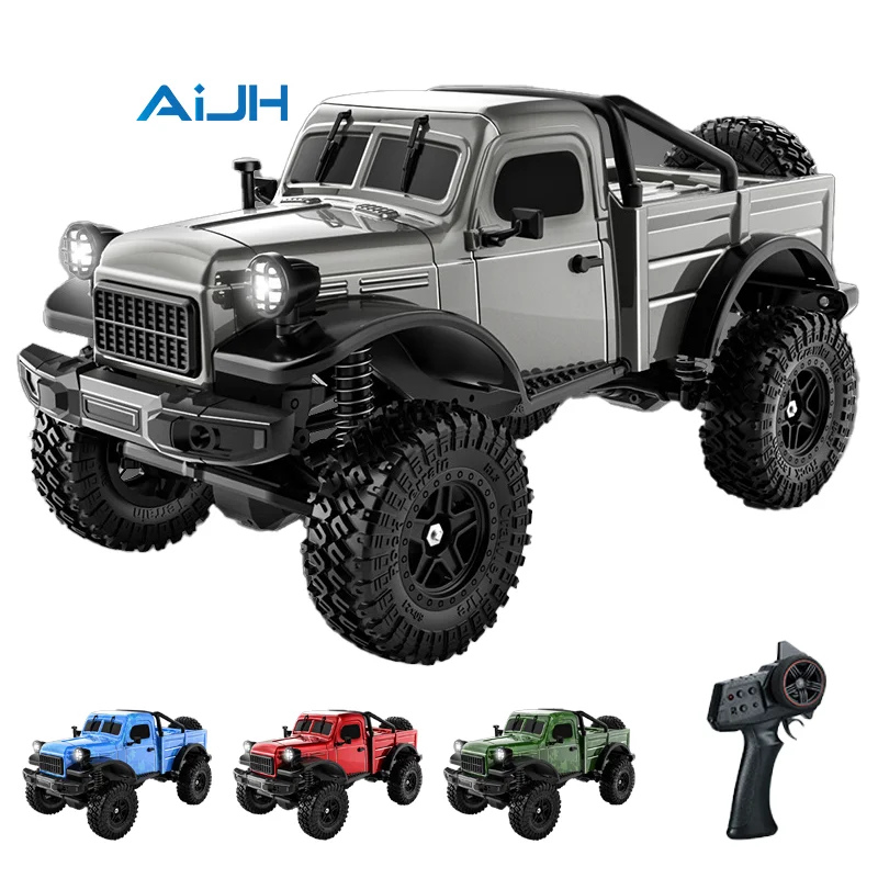 AiJH C8813 Camion RC Crawler 4x4 1:18 Télécommandé Tout-Terrain avec Lumières – Prêt à Rouler
