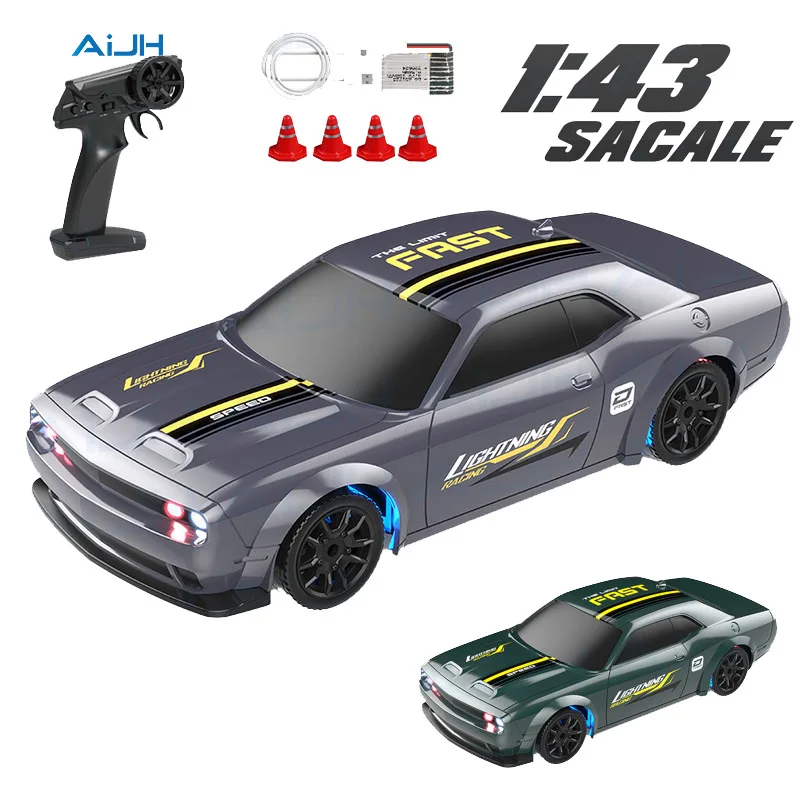 Voiture RC Miniature 1:43 avec Phares & Éclairage – Drift, Vitesse Variable, Télécommande 30m