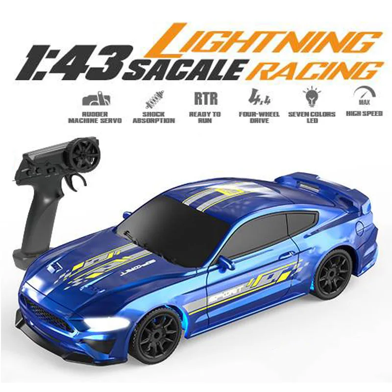 Mini Voiture RC Drift 1:43 4WD Télécommandée – Prête à l'emploi, Intérieur & Extérieur