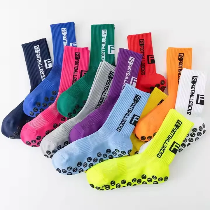 Chaussettes Football Antidérapantes Unisexes – Silicone, Toutes Saisons, Adultes & Enfants