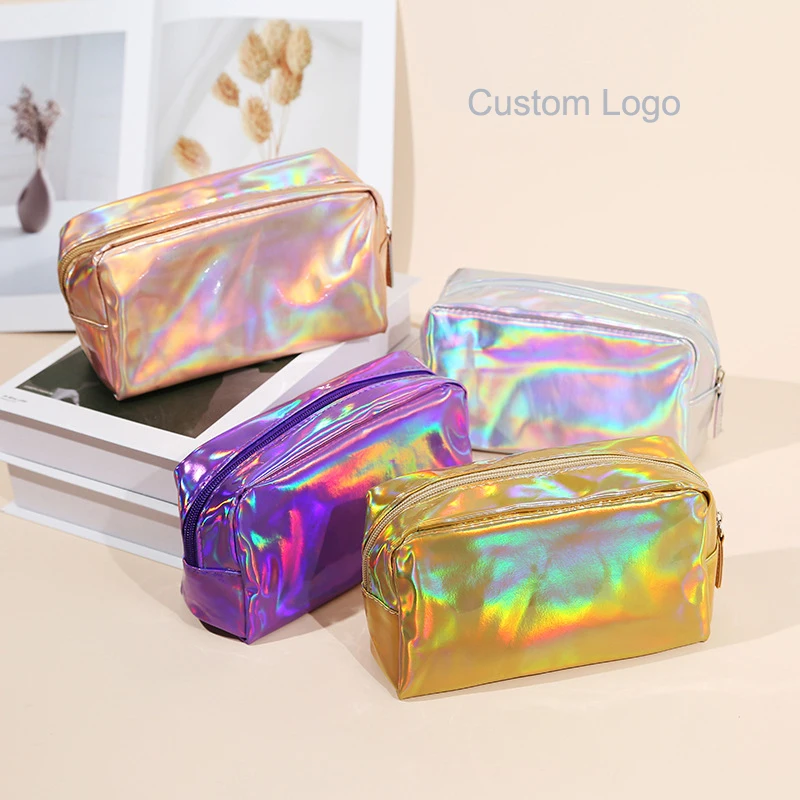 Trousse de Maquillage Holographique Imperméable – Sac Cosmétique Arc-en-ciel