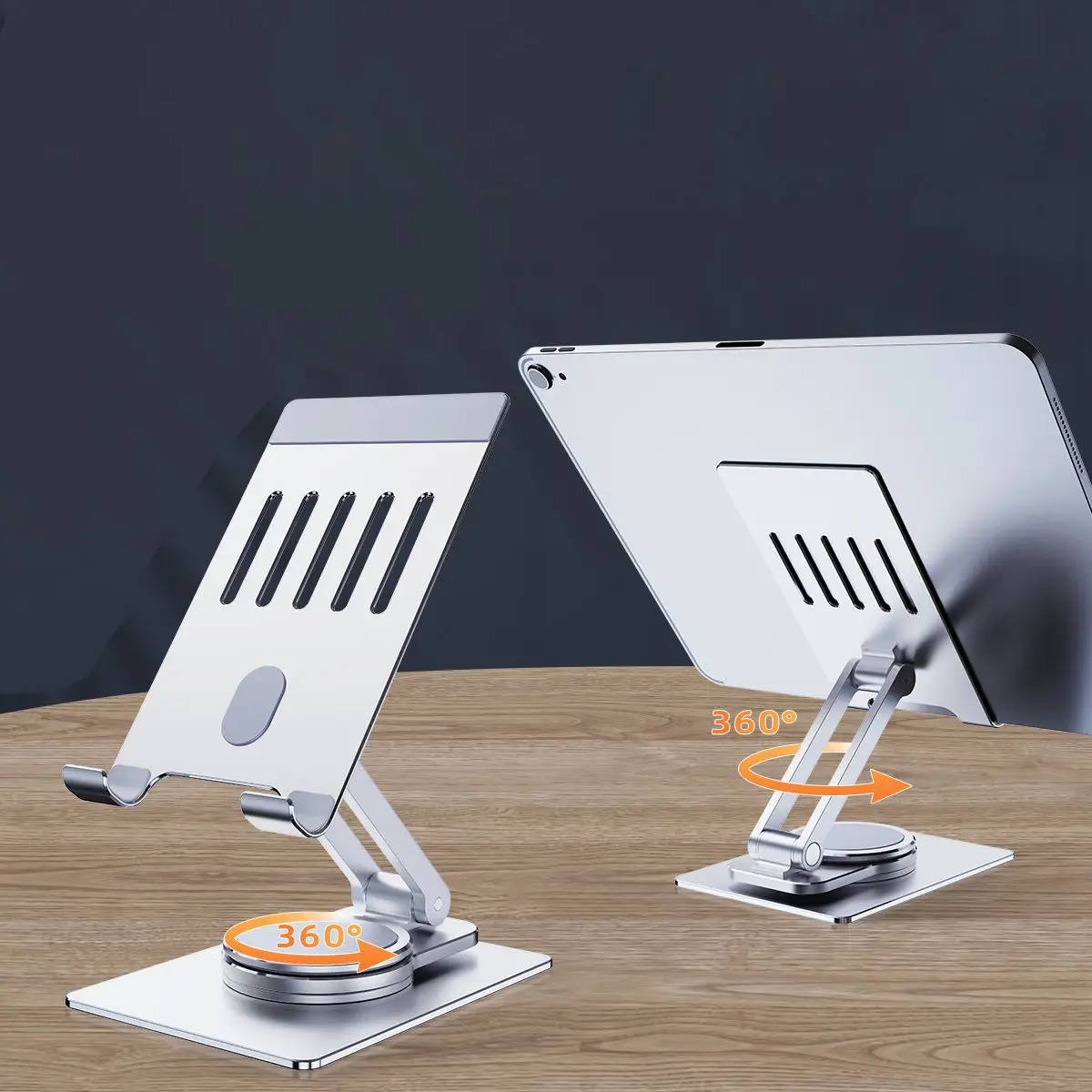 Support téléphone & tablette GOINGOO en aluminium – Rotation 360°, réglable et pliable