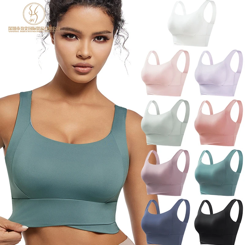 Soutien-gorge de sport push-up respirant pour femme – Coussin intégré, taille plus