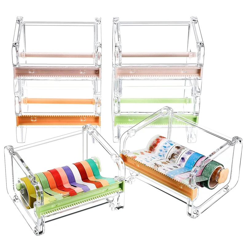 Distributeur de Ruban Washi Transparent avec Coupe-Ruban – PP+ABS Qualité Premium