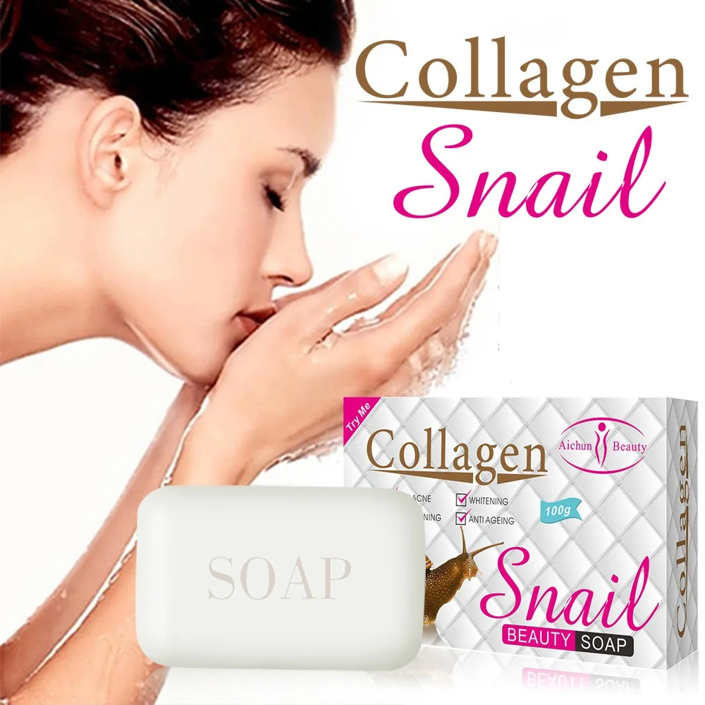 Savon Blanchissant au Collagène d'Escargot – Anti-Acné & Éclat du Visage