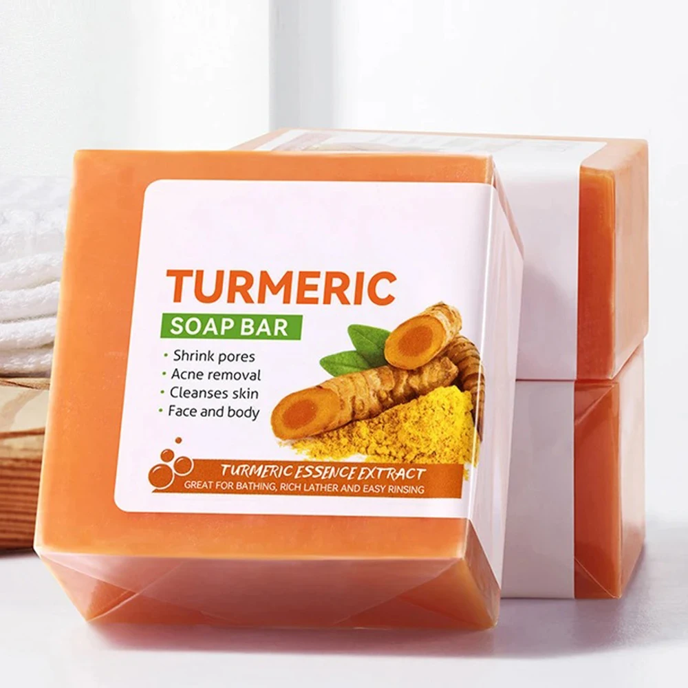 Savon au Curcuma Fait Main – Éclaircissant Visage & Corps Tous Types de Peau