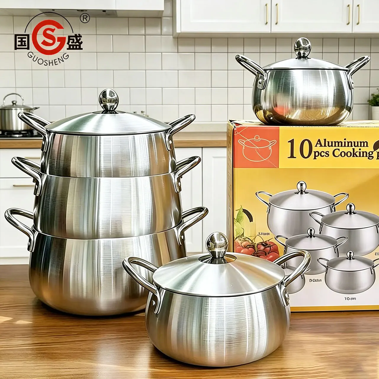 Batterie de Cuisine Aluminium 10 Pièces TIANKANG – Casseroles & Faitouts Toutes Cuisinières