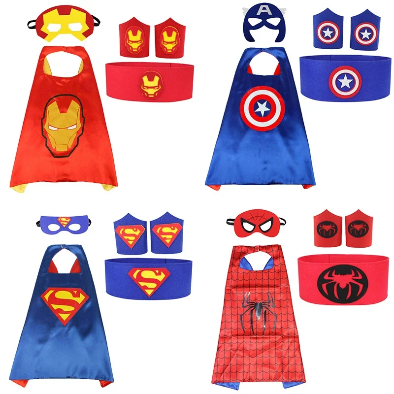 Cape Super-Héros Enfant avec Masque & Bracelet – Déguisement Garçon