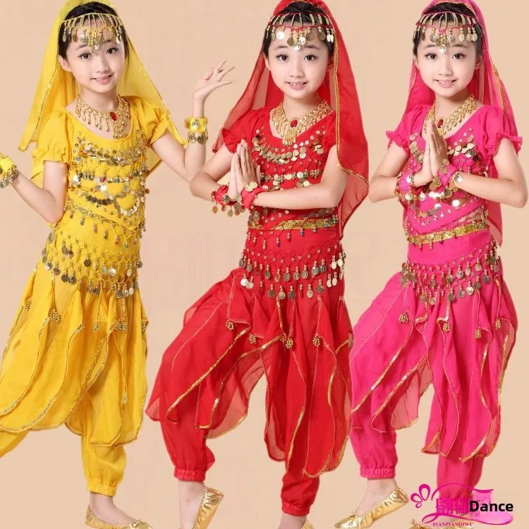 Costume de Danse du Ventre Fille – Tenue de Spectacle Xinjiang Enfant