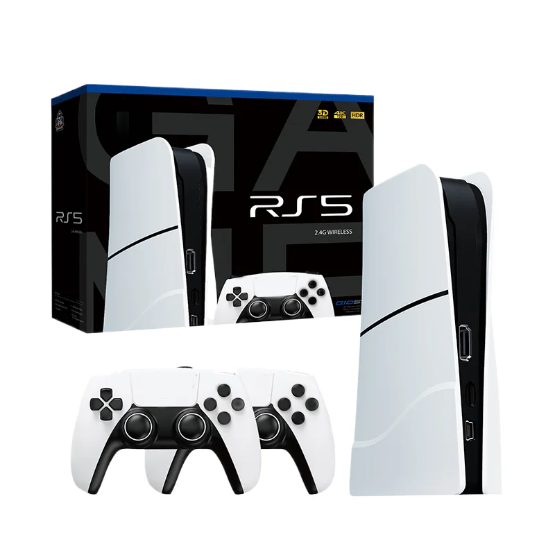 Console de Jeux RS5 Android TV Box 4K – 15000+ Jeux, Manette Sans Fil, 64 Go
