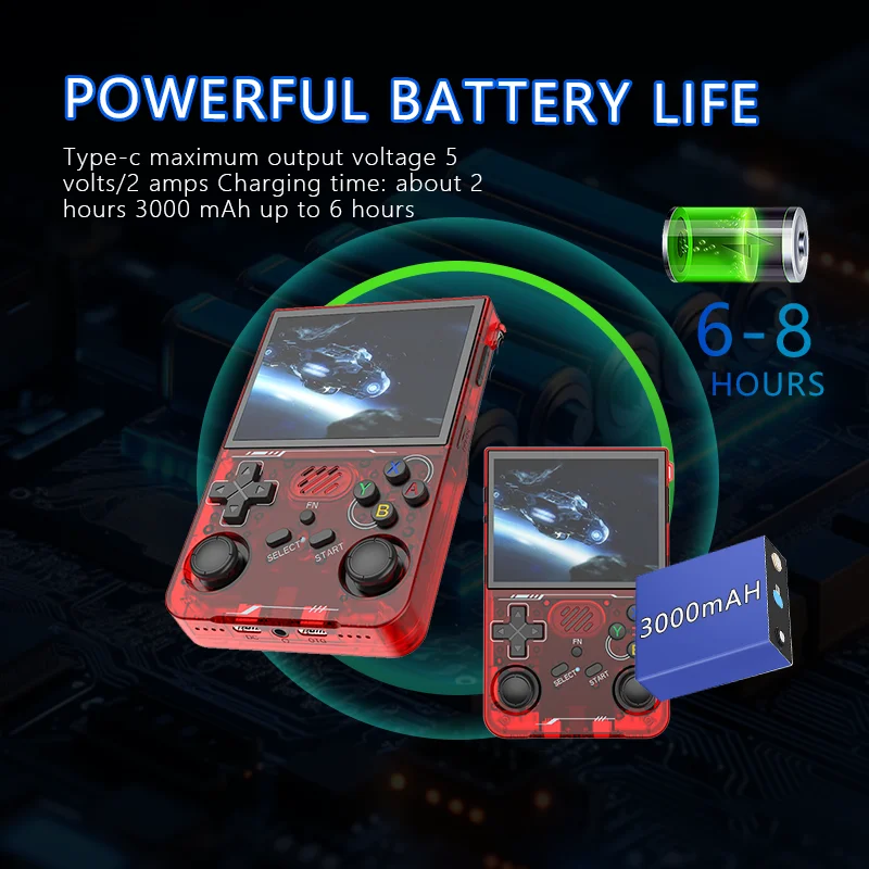Console de Jeu Portable R36XX – Écran HD 3,5" | 15 000 Jeux Intégrés | Double Joystick