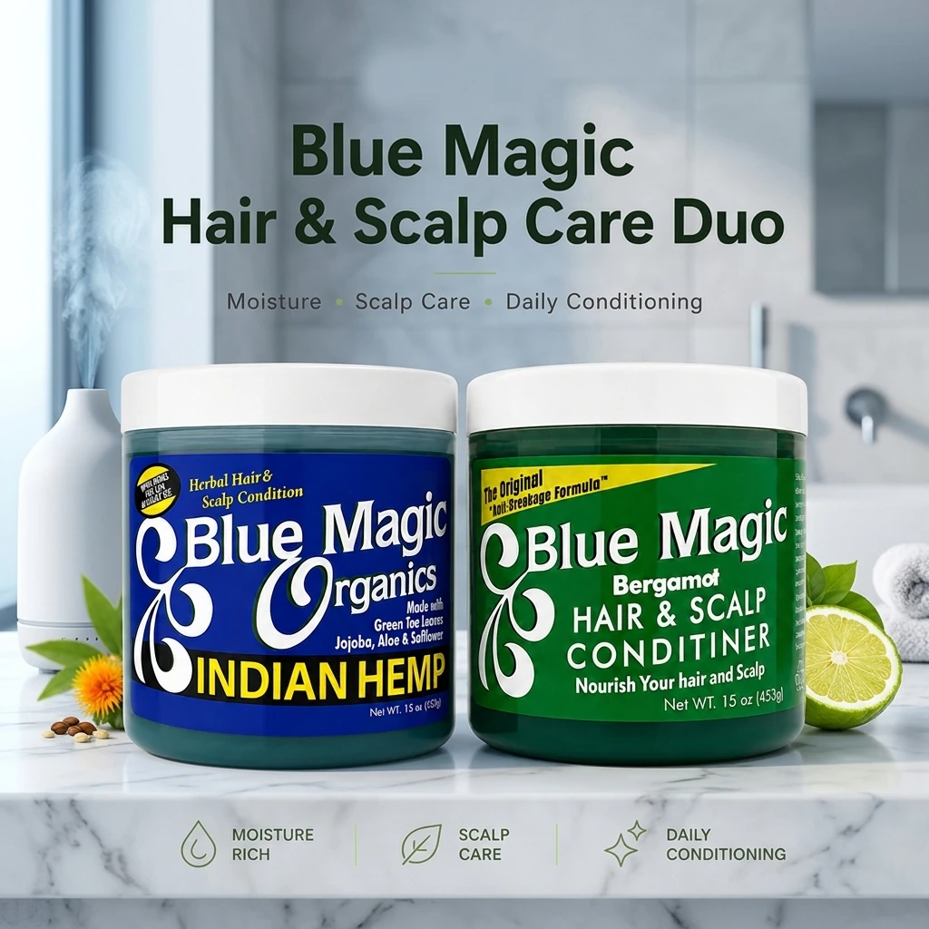 Huile Capillaire Blue Magic 2-en-1 Hydratante & Nourrissante à l'Huile d'Argan