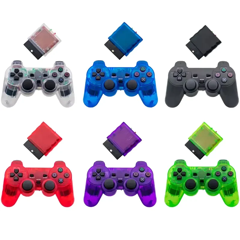 Manette PS2 Sans Fil 2.4GHz – Double Vibration Joystick Gaming
