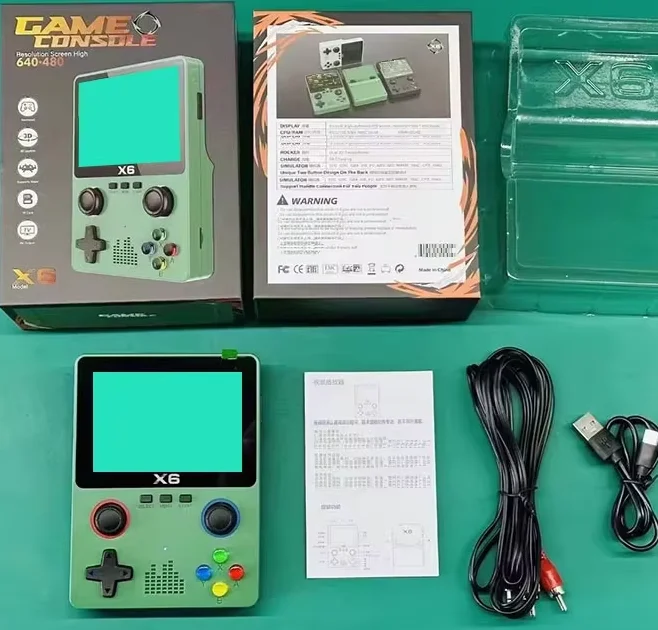 Console de Jeu Portable X6 – Écran 3.5" HD, 10 000 Jeux Intégrés, Double Joystick