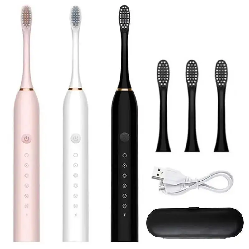 Brosse à Dents Électrique X3 Sonic Rechargeable – 4 Têtes, 5 Modes, IPX7