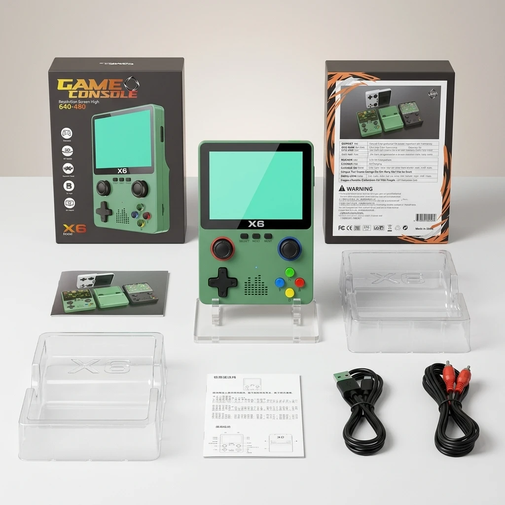 Console de Jeu Portable X6 – Écran 3,5" | 500 Jeux Intégrés | 32/64GB