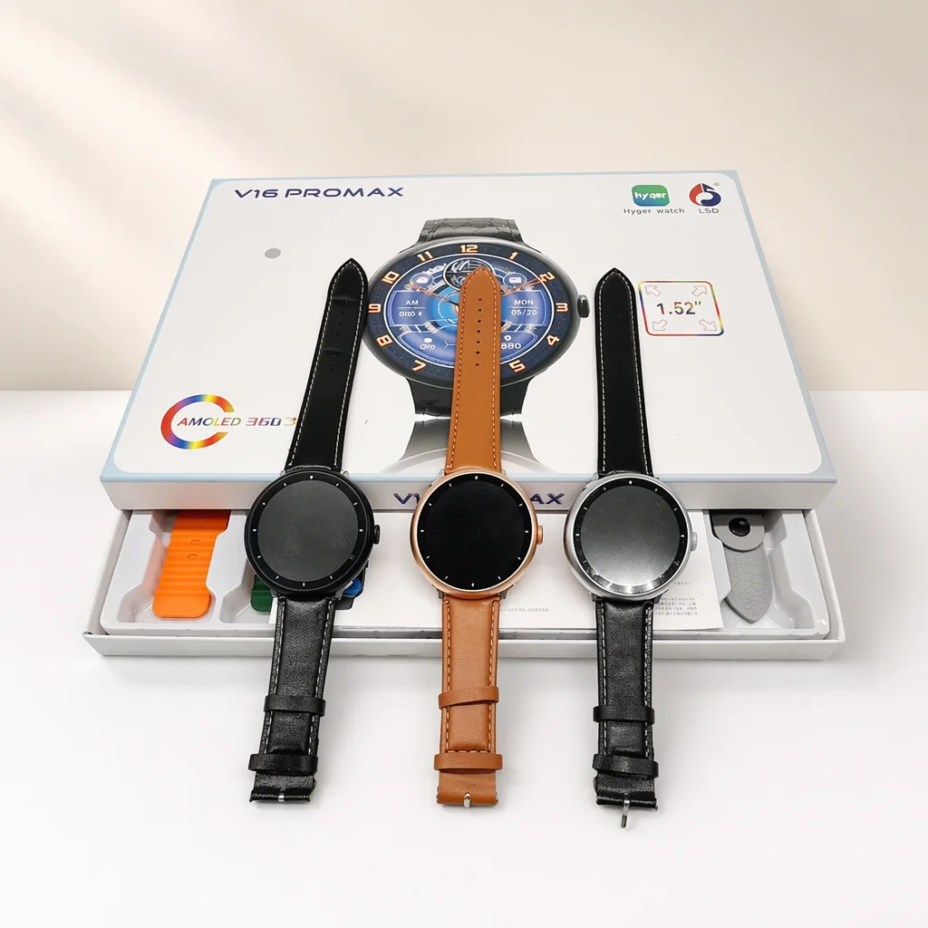 Montre Connectée V16 Pro Max – Appels BT, Sport & Santé, Écran Tactile IPS, IP67