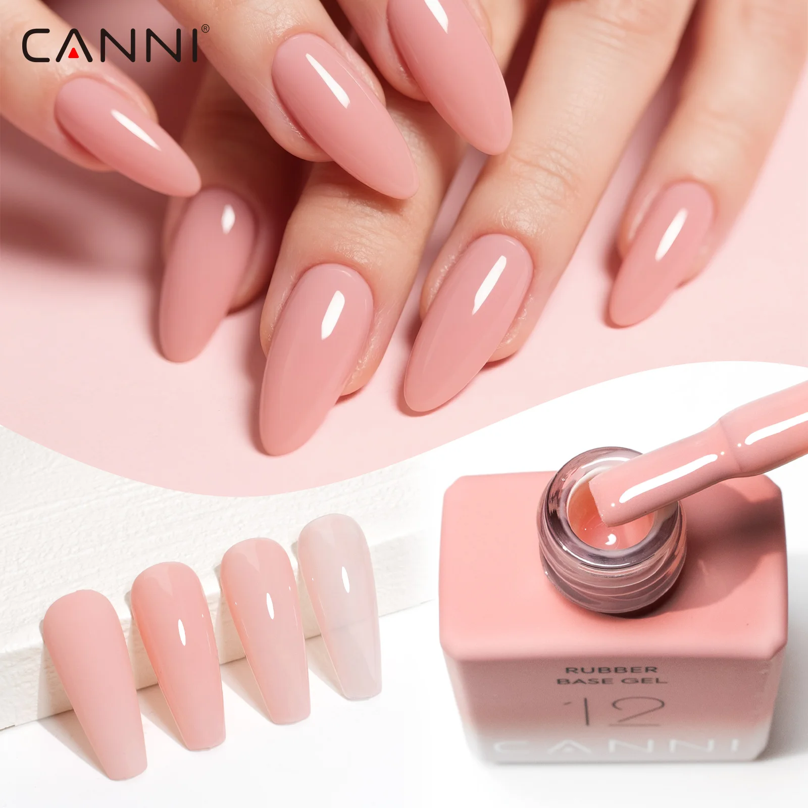 CANNI Base Coat Gel Semi-Transparent 9ml – Vernis UV/LED Longue Durée Nude French