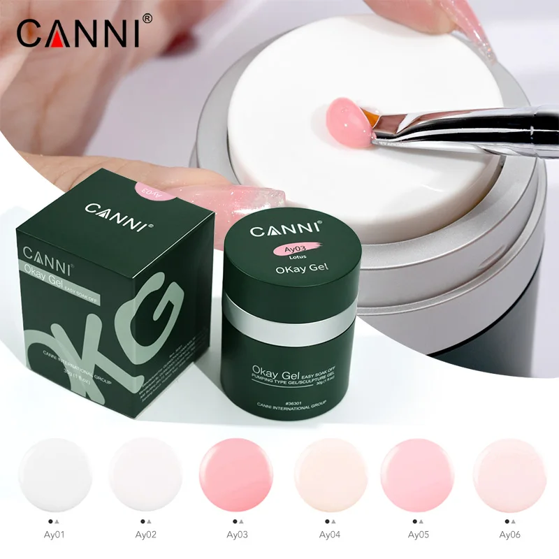 CANNI Gel Sculptural UV/LED 30g - Extension Ongles Français Style Luxe | 6 Couleurs