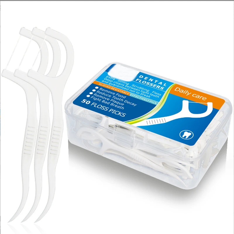 Cure-dent fil dentaire jetable en sachet individuel – Hygiène bucale pratique