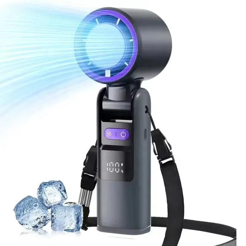 Ventilateur de Cou Portable NAKI K801 – 100 Vitesses, Batterie 4000mAh, Pliable & Rechargeable USB