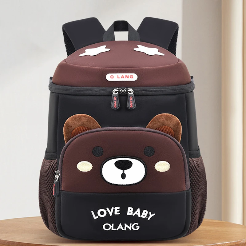 Sac à Dos Maternelle Néoprène Imperméable Enfant – Motif Ours & Lapin Cartoon