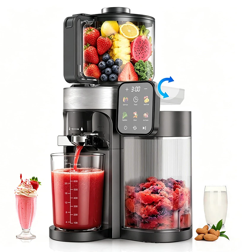 Extracteur de Jus Lent AMR 150W – Presse-Agrumes Silencieux Fruits & Légumes