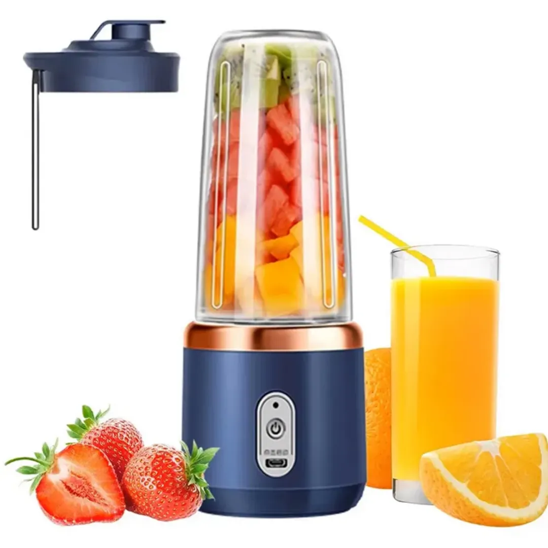 Mini Blender Rechargeable – Mixeur de Fruits Portable avec USB, Presse-Agrumes Intégré