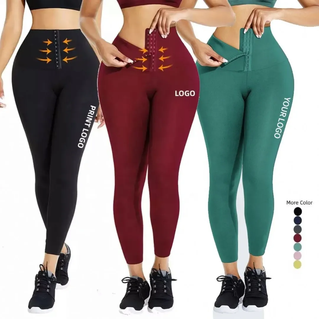 Legging Gainant Femme – Taille Haute avec Corset, Compression, Yoga & Entraînement