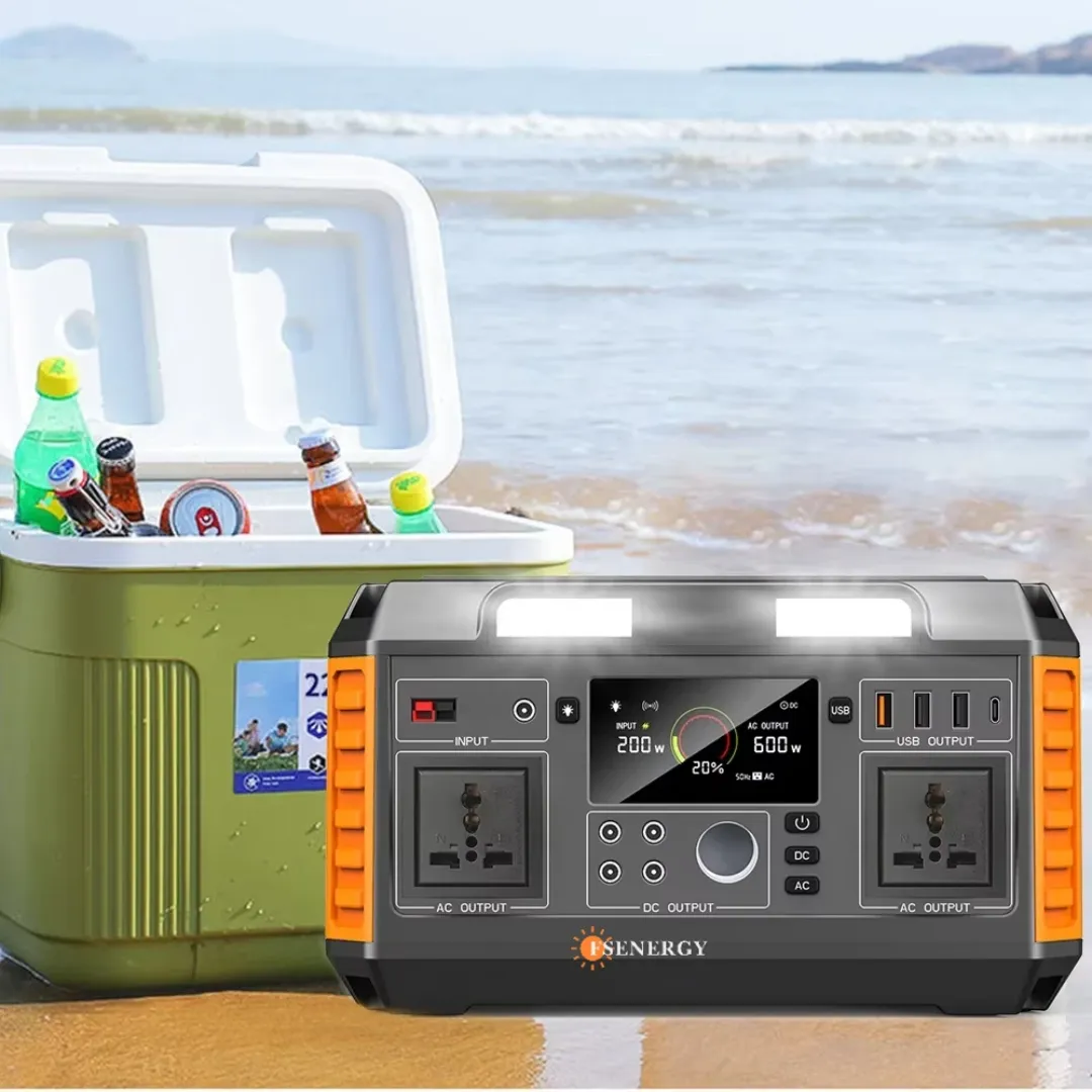 Générateur Solaire Portable 600W – Centrale Électrique d’Urgence au Lithium, 520Wh, Prises USB/AC/DC Type-C