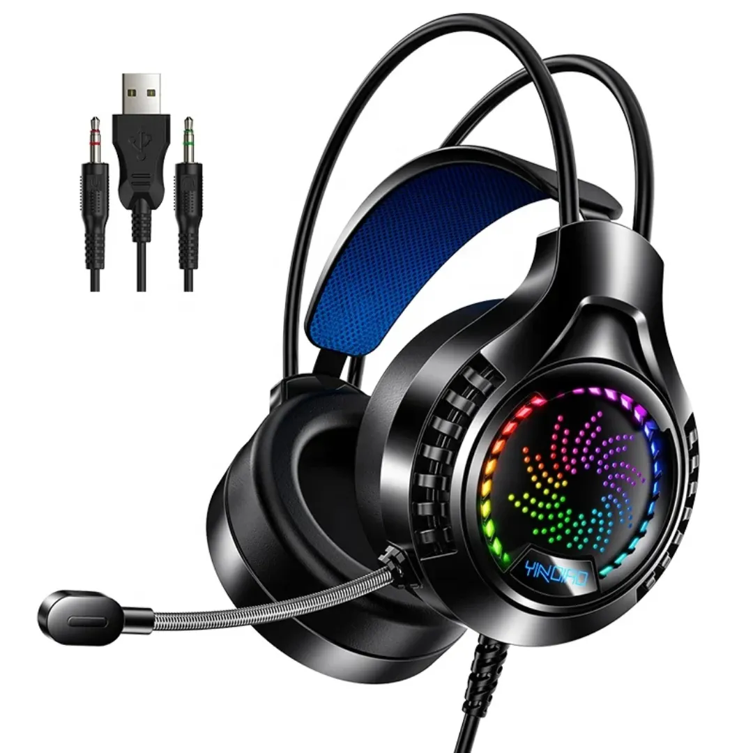 Casque Gaming Q7 Filaire avec Micro HD – Son Stéréo Basse & Éclairage LED