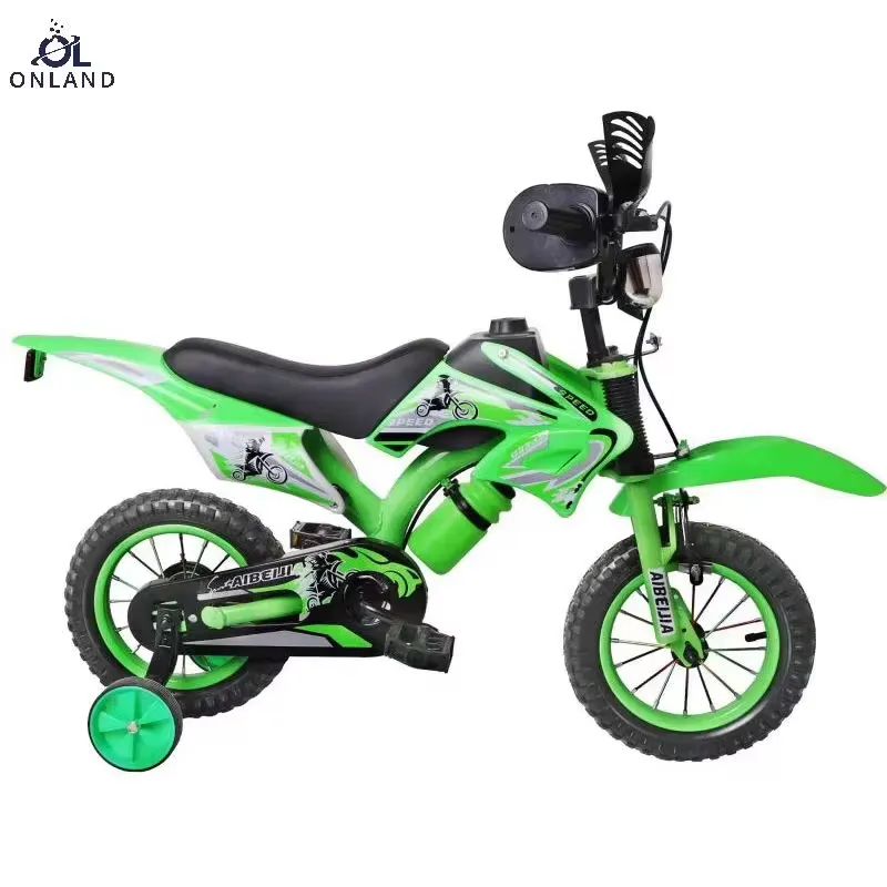 🏍️ Vélo Moto Enfant 16 pouces – Modèle Rouge Sport avec Roues d’Apprentissage – Pour Enfants dès 3 Ans