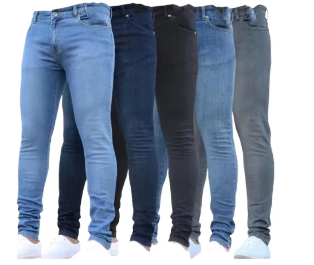 Jean Skinny Stretch Homme – Lot de Coloris Classiques