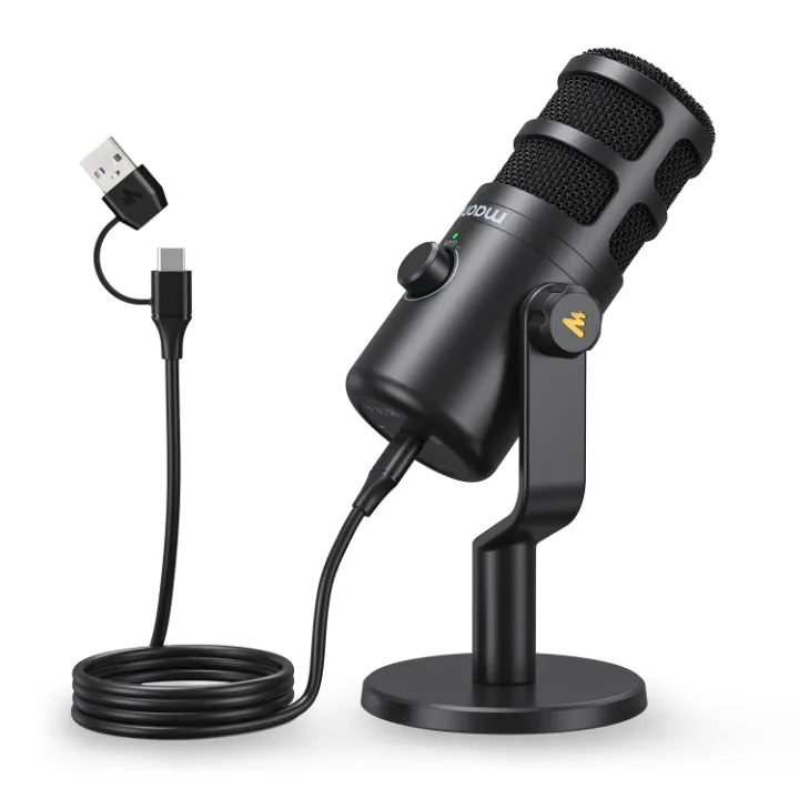 Maono PD100U Microphone USB Dynamique pour Podcasting et Streaming