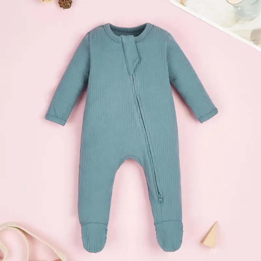 Barboteuse bébé nouveau-né manches longues avec fermeture éclair