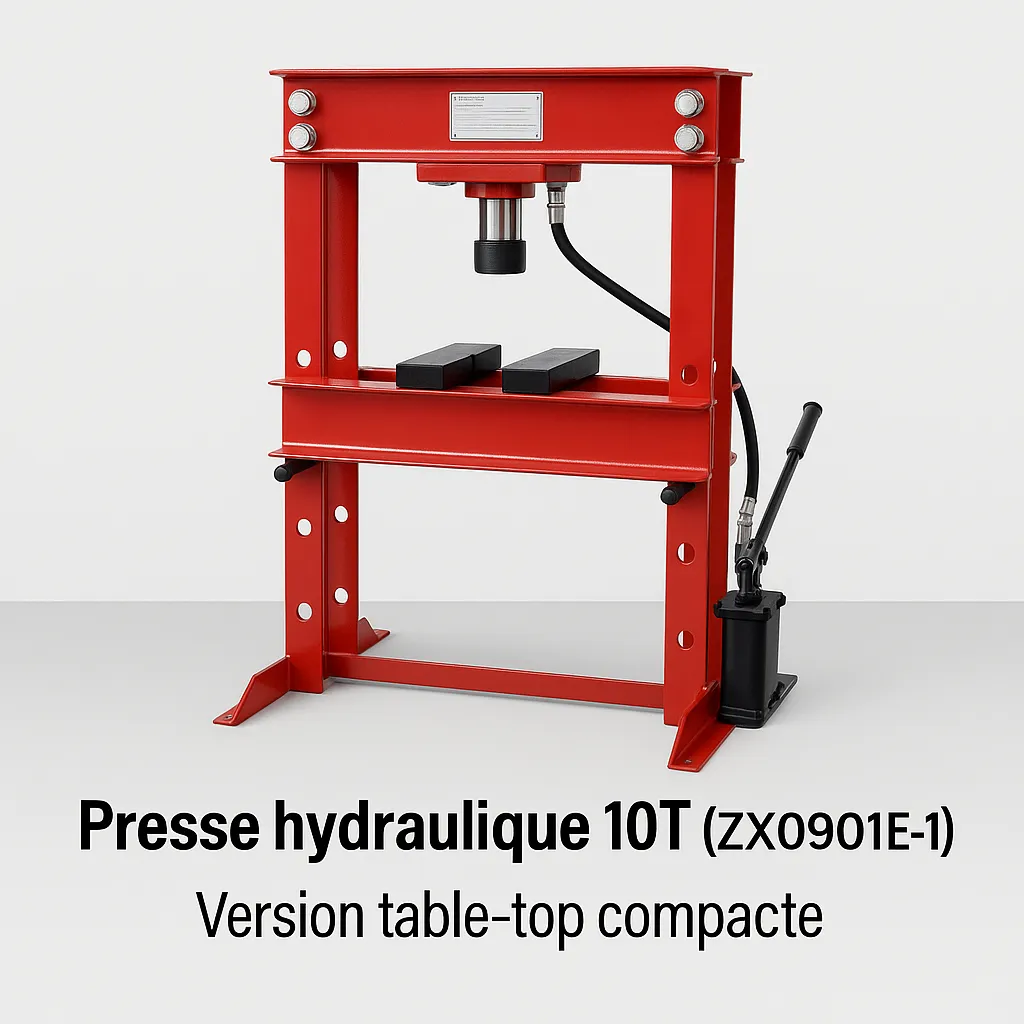 Presse hydraulique 10T (ZX0901E-1) – Version table-top compacte