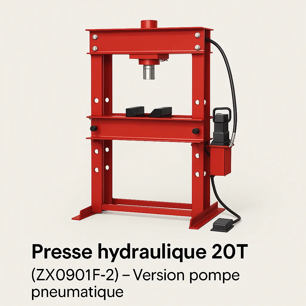 Presse hydraulique 20T (ZX0901F-2) – Version pompe pneumatique