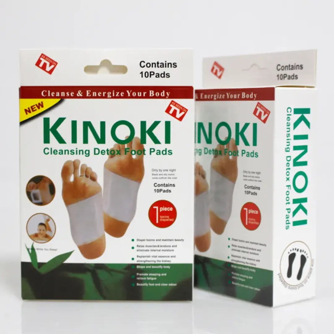 10 par paquet. Patchs détox pour les pieds Kinoki - Ingrédients naturels