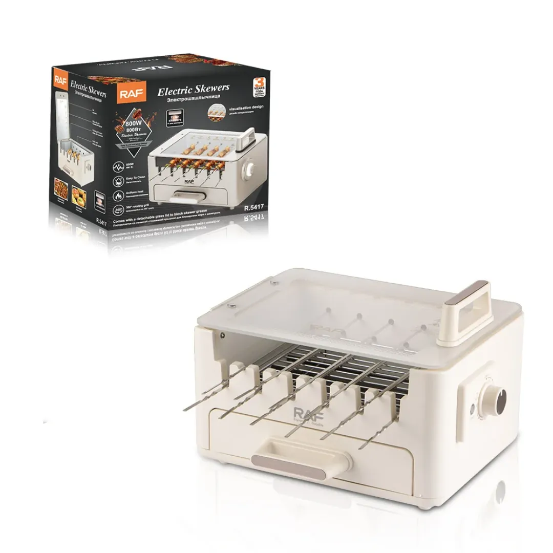 RAF R.5417 Gril Électrique BBQ Automatique Rotatif Sans Fumée
