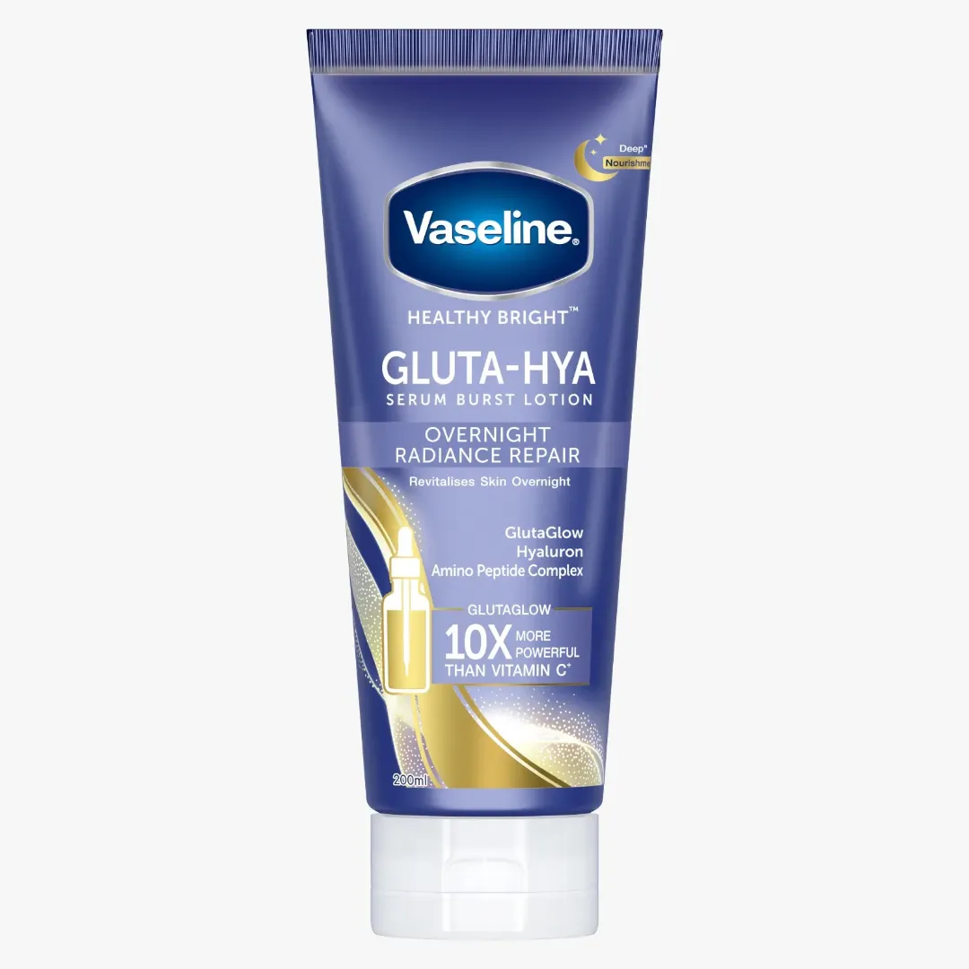 Vaseline, Lotion corporelle éclaircissante nuit Gluta-Hya – Réparation & éclat – 300 ml