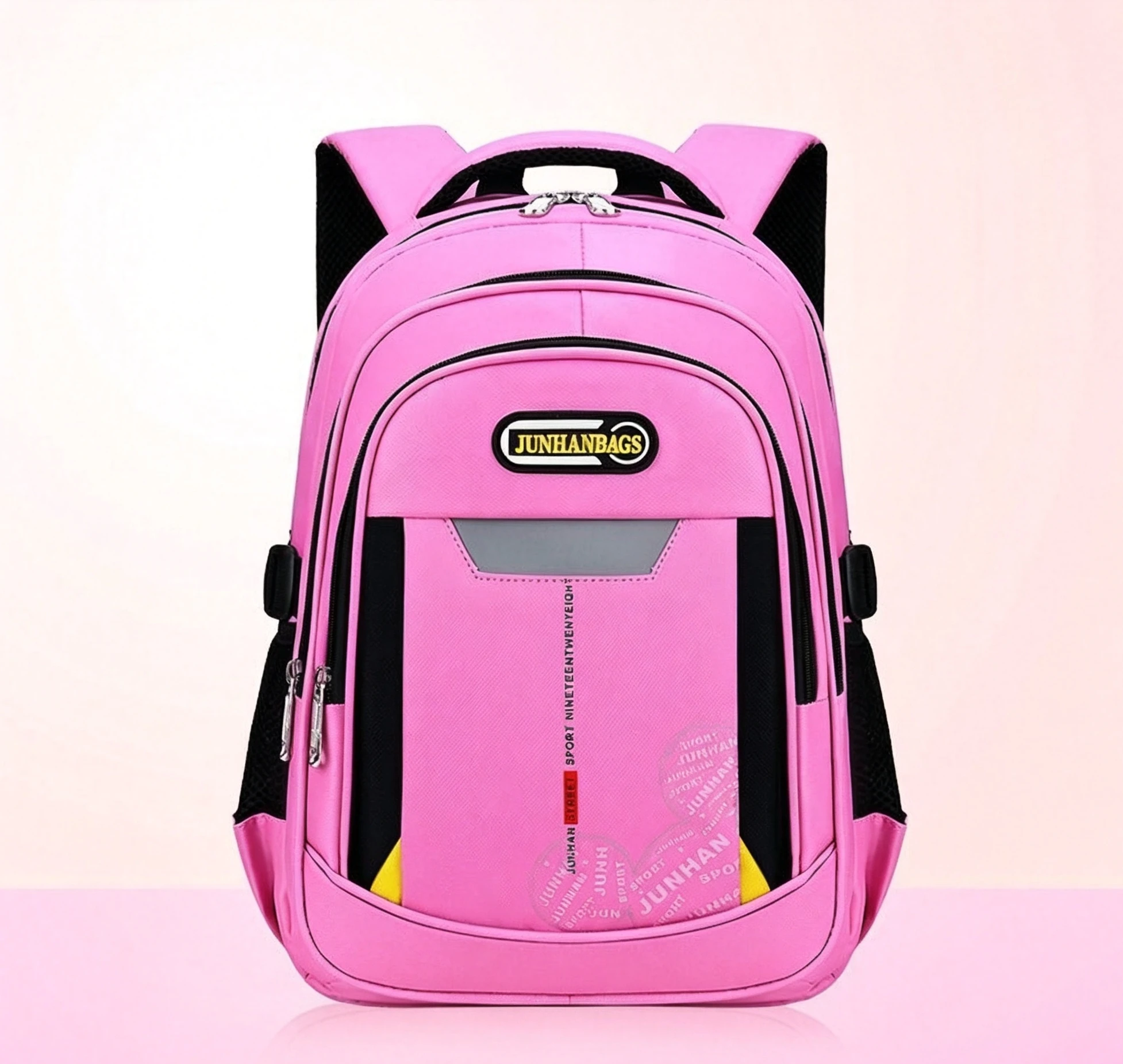 Sac à dos scolaire imperméable SSJ – Nylon résistant, bande réfléchissante, unisexe 20-36L