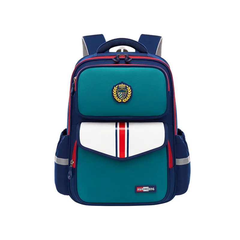 Sac à Dos Scolaire Imperméable MINGYANG – Tissu Oxford Solide, Unisexe 6-12 ans, 5 Coloris