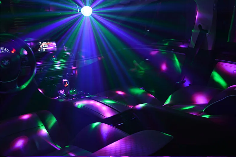 Mini Boule Disco RGB LED – Éclairage DJ Party Ambiance Colorée Contrôle Son